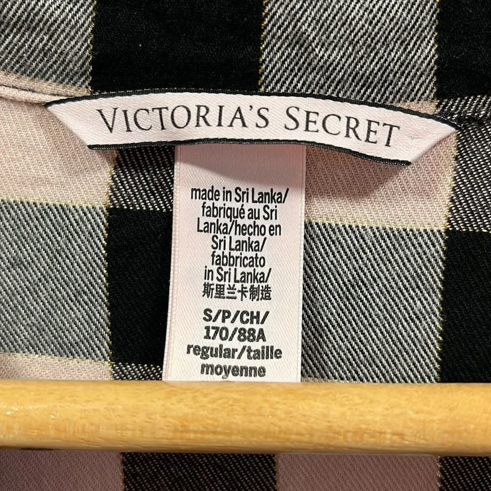 Victoria’s Secret checkered long sleeve pajama top